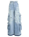 Amiri Woman Jeans Blue Size 27 Cotton In Blue