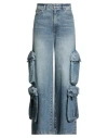 Amiri Oversized Denim Cargo Pants In Blue