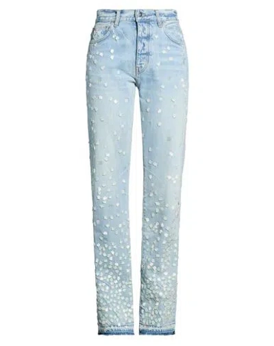 Amiri Woman Jeans Blue Size 29 Cotton, Polyester
