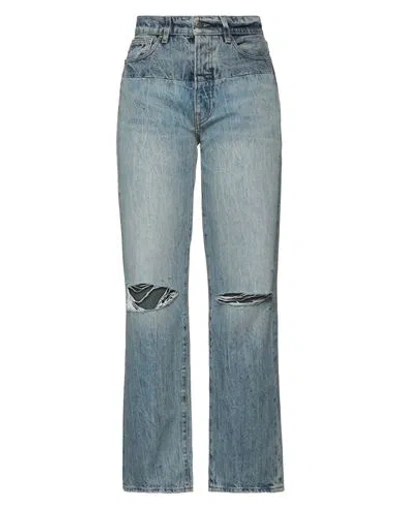 Amiri Woman Denim Pants Blue Size 28 Cotton