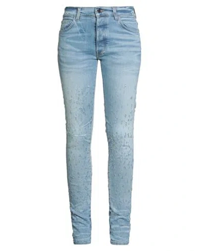 Amiri Woman Jeans Blue Size 30 Cotton, Elastomultiester, Elastane