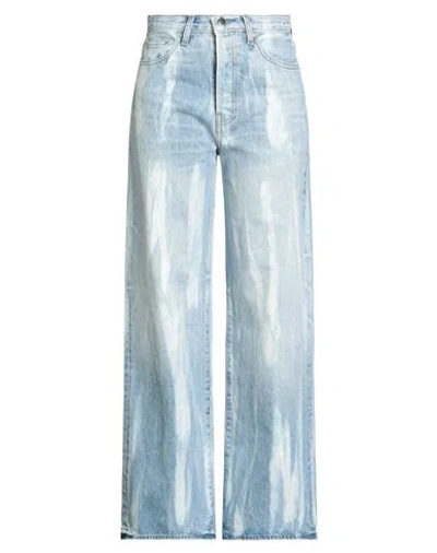 Amiri Woman Jeans Blue Size 30 Cotton In Multi