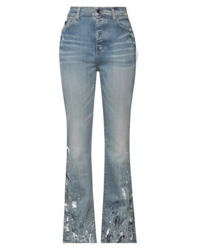 Amiri Woman Jeans Blue Size 32 Cotton, Elastomultiester, Elastane