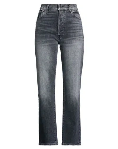 Amiri Woman Jeans Charcoal Size 28 Cotton In Gray