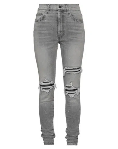 Amiri Woman Jeans Grey Size 29 Cotton, Elastomultiester, Elastane