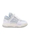 Amiri Chunky Sole Leather Mesh Sneakers In Ice Light Blue