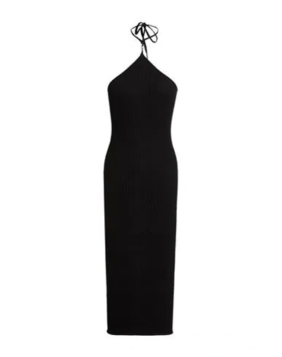 Amiri Woman Midi Dress Black Size M Cotton, Silk