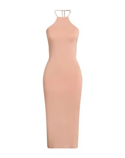 Amiri Woman Midi Dress Blush Size L Viscose, Elastane In Pink