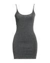 Amiri Woman Mini Dress Black Size M Virgin Wool, Polyester, Polyamide, Silk In Black