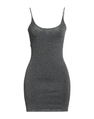 Amiri Woman Mini Dress Black Size M Virgin Wool, Polyester, Polyamide, Silk