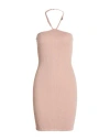 Amiri Woman Mini Dress Blush Size Xs/s Cotton, Silk In Pink