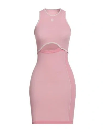 Amiri Woman Mini Dress Pink Size M/l Polyamide, Elastane