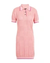 Amiri Woman Mini Dress Salmon Pink Size S Silk, Viscose In Pink