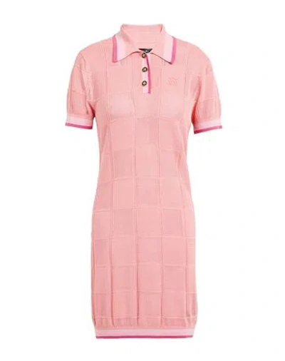 Amiri Woman Mini Dress Salmon Pink Size S Silk, Viscose