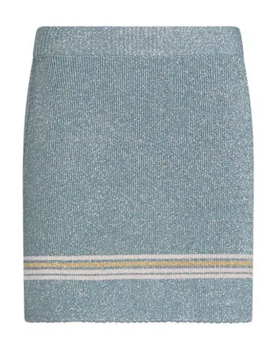 Amiri Woman Mini Skirt Azure Size S Viscose, Polyester, Polyamide, Metallic Fiber