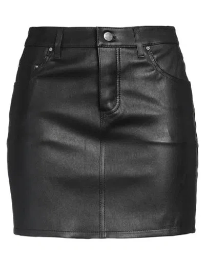 Amiri Woman Mini Skirt Black Size 4 Leather