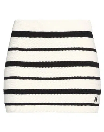 Amiri Woman Mini Skirt Ivory Size Xs Cotton In White