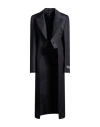 Amiri Woman Overcoat & Trench Coat Black Size 14 Virgin Wool, Viscose, Polyester In Black