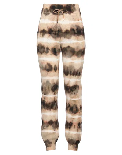 Amiri Woman Pants Beige Size M Cotton, Cashmere