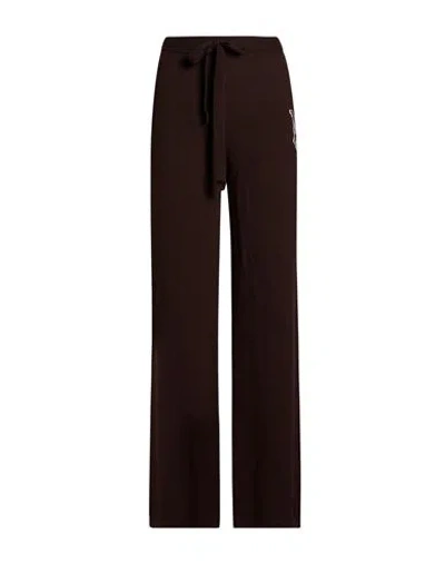 Amiri Woman Pants Chocolate Brown Size S Wool In Multi