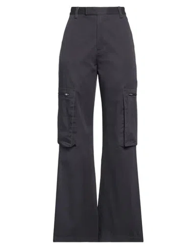 Amiri Woman Pants Midnight Blue Size 6 Cotton, Nylon