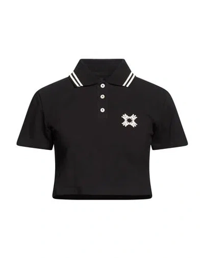 Amiri Woman Polo Shirt Black Size L Cotton
