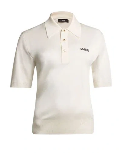 Amiri Woman Polo Shirt Off White Size M Viscose