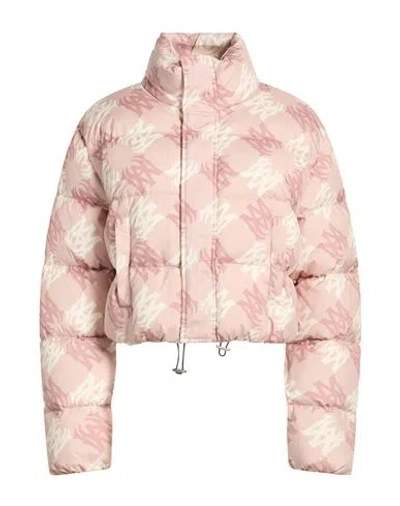 Amiri Woman Puffer Antique Rose Size Xs Polyester In Pink