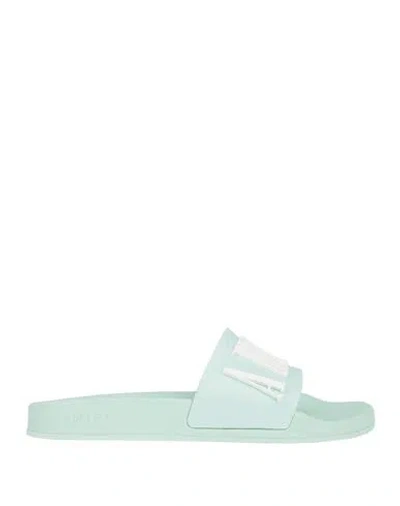 Amiri Woman Sandals Light Green Size 9 Rubber In Green