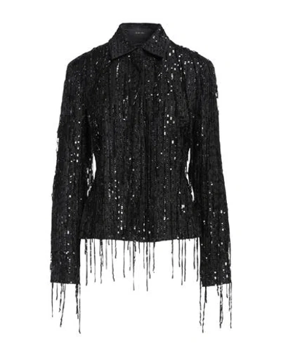 Amiri Woman Shirt Black Size 4 Viscose, Acrylic