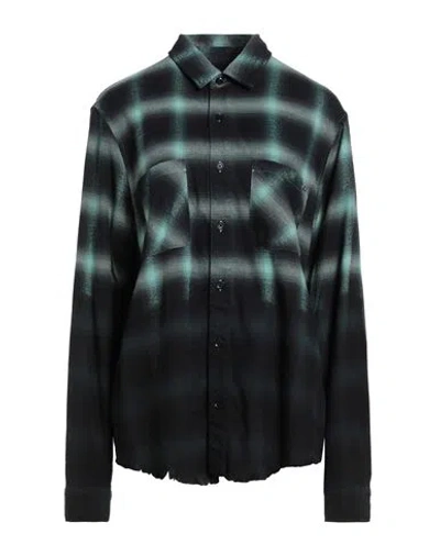 Amiri Woman Shirt Green Size L Cotton, Rayon
