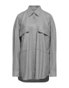 Amiri Woman Shirt Grey Size M Cashmere In Grey