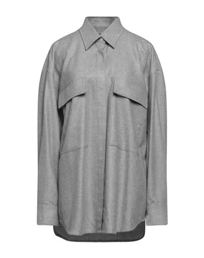 Amiri Woman Shirt Grey Size M Cashmere