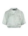 Amiri Woman Shirt Light Green Size L Silk