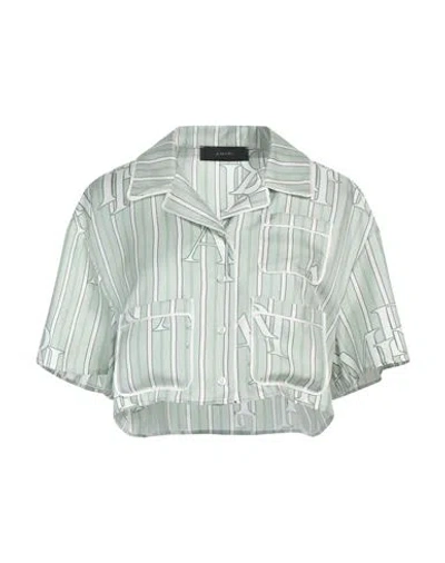 Amiri Woman Shirt Light Green Size L Silk