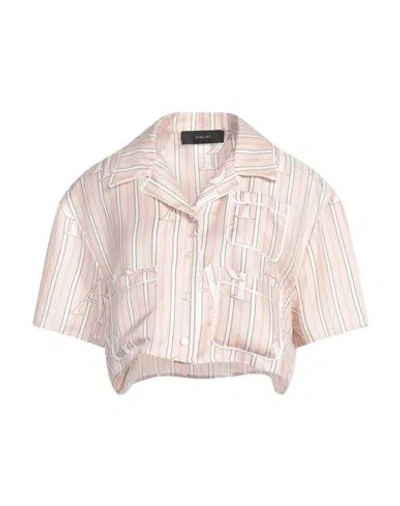 Amiri Woman Shirt Light Pink Size L Silk