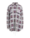 Amiri Checked Long-sleeved Shirt In Purple