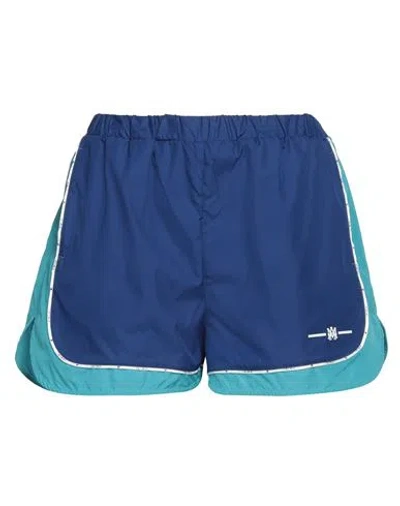Amiri Woman Shorts & Bermuda Shorts Blue Size L Polyester