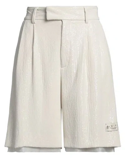 Amiri Woman Shorts & Bermuda Shorts Off White Size 16 Polyester, Elastane