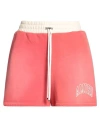 Amiri Woman Shorts & Bermuda Shorts Tomato Red Size L Cotton In Pink