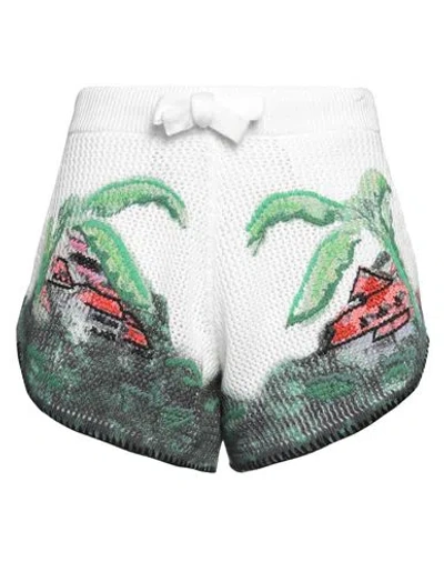 AMIRI AMIRI WOMAN SHORTS & BERMUDA SHORTS WHITE SIZE S COTTON