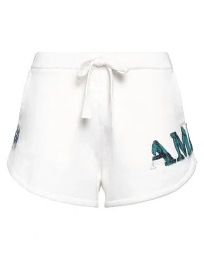Amiri Woman Shorts & Bermuda Shorts White Size Xs Cotton, Cashmere