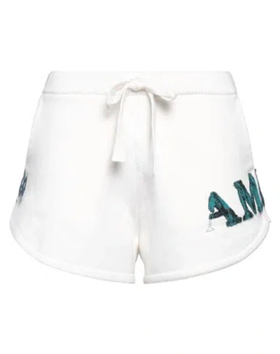 Amiri Woman Shorts & Bermuda Shorts White Size M Cotton, Cashmere