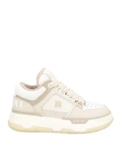 Amiri Woman Sneakers Beige Size 6 Leather In Neutral