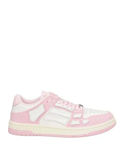 Amiri Woman Sneakers Pink Size 6 Leather, Textile Fibers