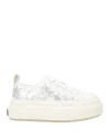 Amiri Woman Sneakers White Size 7 Textile Fibers In Animal Print