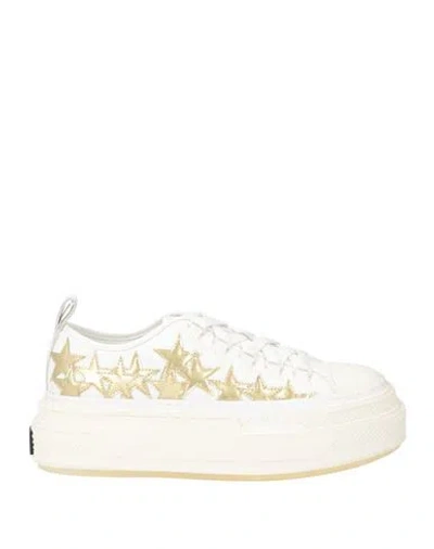 Amiri Woman Sneakers White Size 9 Leather, Textile Fibers