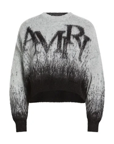 Amiri Woman Sweater Grey Size M Alpaca Wool, Mohair Wool, Nylon In Gray