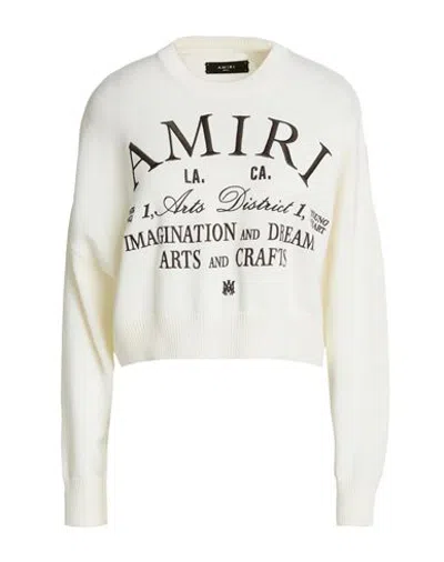 Amiri Woman Sweater Ivory Size Xs Wool In White