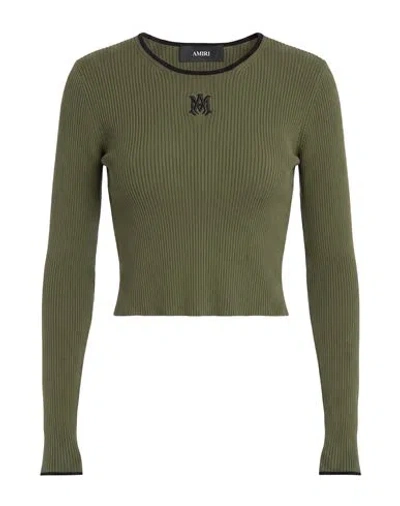 Amiri Woman Sweater Military Green Size S Viscose, Polyester